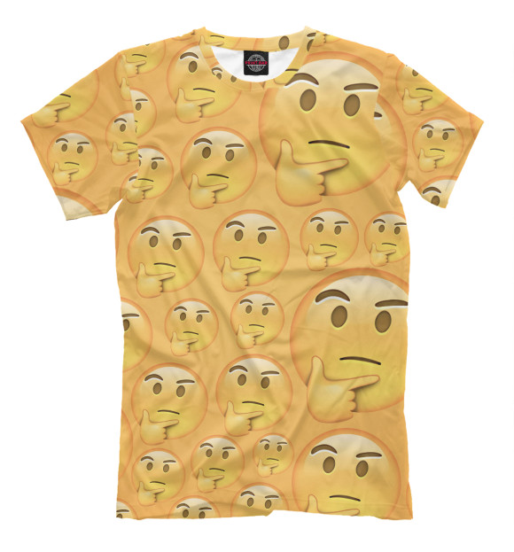 Мужская футболка с изображением Задумчивый цвета Персиковый