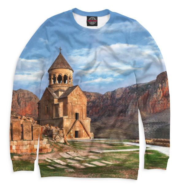 Женский свитшот с изображением Армения цвета Белый