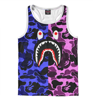 Мужская майка-борцовка bape shark