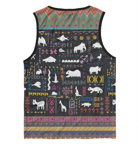 

Майки Print Bar, Белый, Африканский орнамент