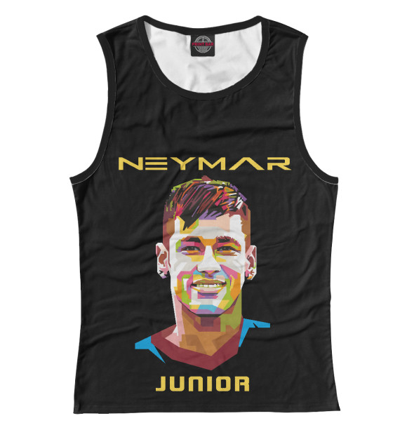 Женская майка с изображением Neymar цвета Белый
