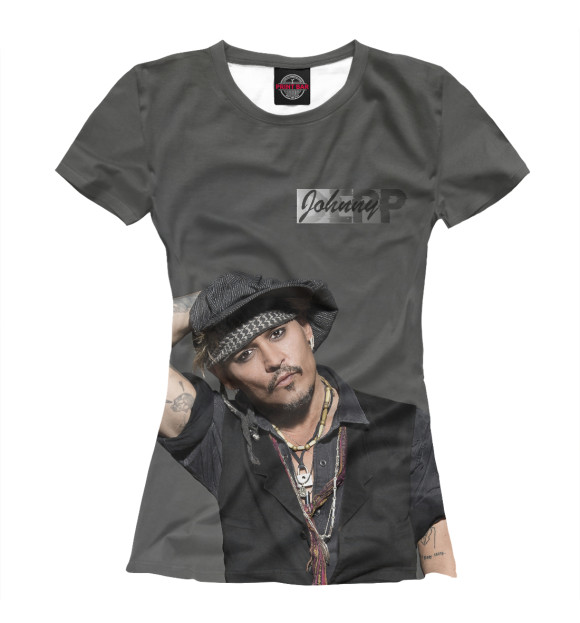 Футболка для девочек с изображением Johnny цвета Белый