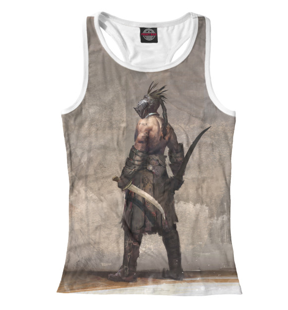 Женская майка-борцовка с изображением Gladiator цвета Белый