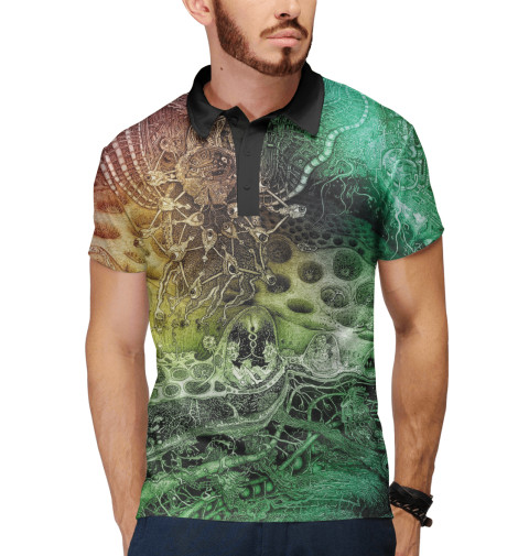 

Поло Print Bar, Белый, Psyho