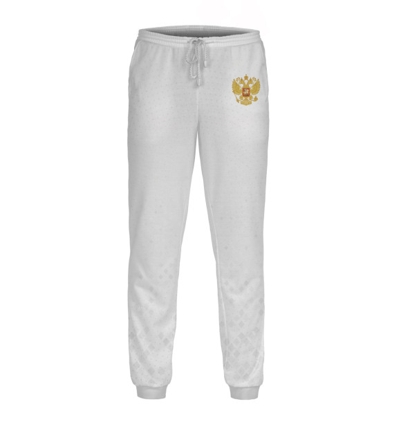 Мужские спортивные штаны с изображением Сборная России цвета Белый
