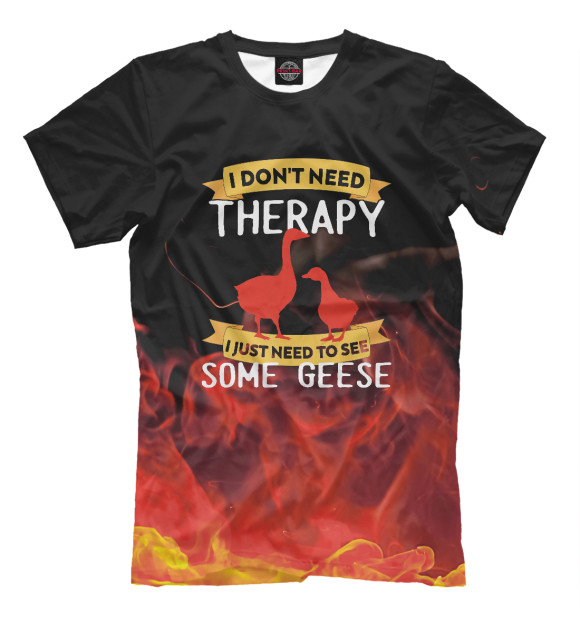 Мужская футболка с изображением Goose Geese - Dont Need цвета Белый