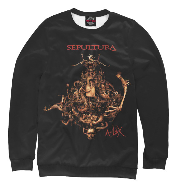 Свитшот для мальчиков с изображением Sepultura цвета Белый