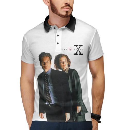 

Поло Print Bar, Белый, The X-Files