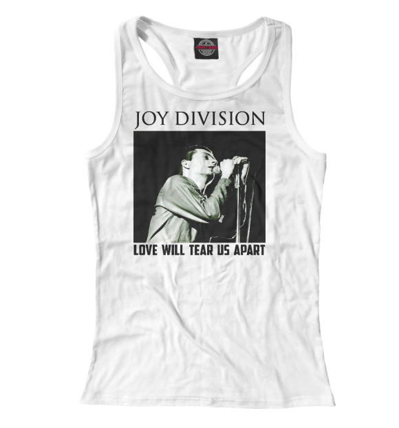 Женская майка-борцовка с изображением Joy Division цвета Белый