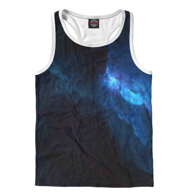 Мужская майка-борцовка с изображением Космос цвета Белый