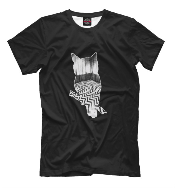 Мужская футболка с изображением Twin Peaks Owl цвета Черный