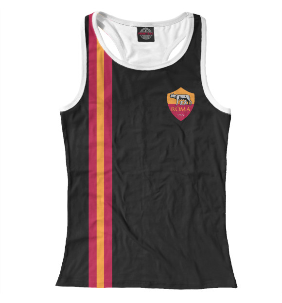 Женская майка-борцовка с изображением Roma цвета Белый