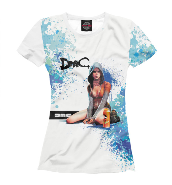 Женская футболка с изображением DmC цвета Белый