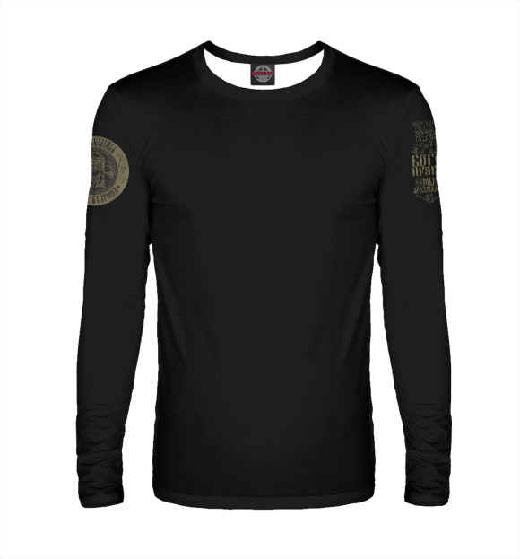 Мужской лонгслив с изображением Боги цвета Белый