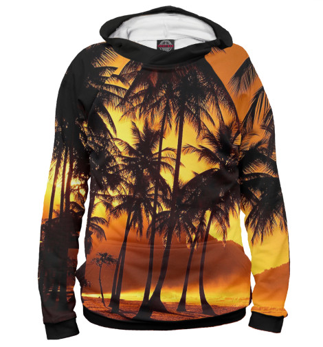 

Худи Print Bar, Белый, Пальмы