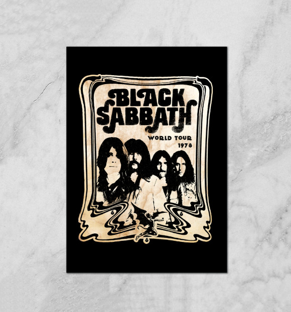 Плакат с изображением Black Sabbath цвета Белый