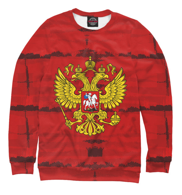 Женский свитшот с изображением Russia collection red цвета Белый