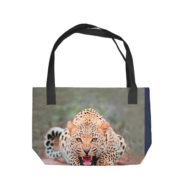 Пляжная сумка с изображением Гепард цвета 