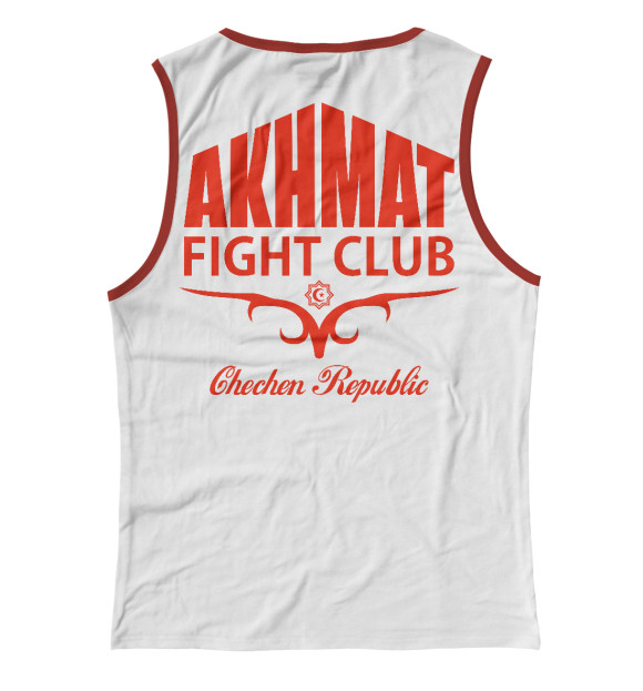 Женская майка с притом Fight Club Akhmat White цвета Белый Женская майка с изображением Fight Club Akhmat White цвета Белый
