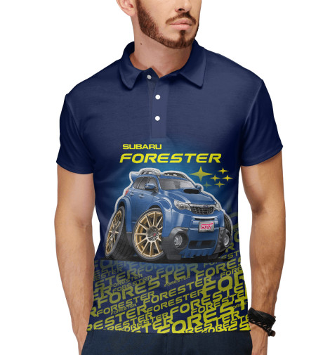 

Поло Print Bar, Белый, Forester sh