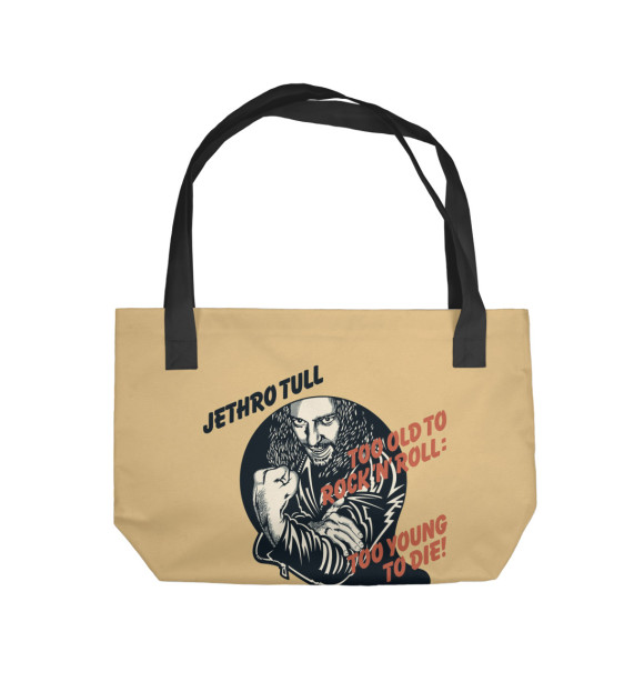 Пляжная сумка с изображением Jethro Tull цвета 