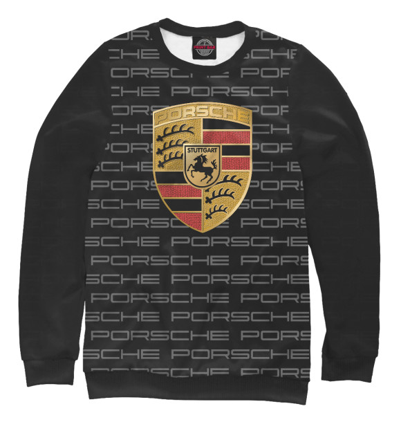 Мужской свитшот с изображением PORSCHE цвета Белый