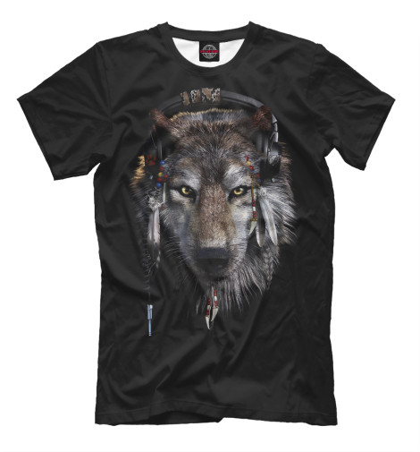 

Футболки Print Bar, Черный, Волк в нашниках