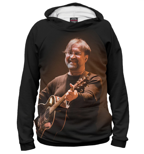 Мужское худи с изображением ДДТ цвета Белый