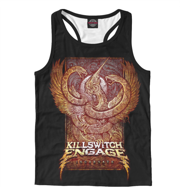 Мужская майка-борцовка с изображением Killswitch Engage цвета Белый