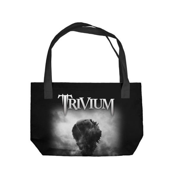 Пляжная сумка с изображением Trivium цвета 
