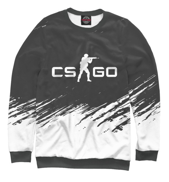 Женский свитшот с изображением CS GO (Контр Страйк) цвета Белый