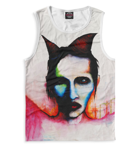 

Майки Print Bar, Белый, Mаrilyn Manson