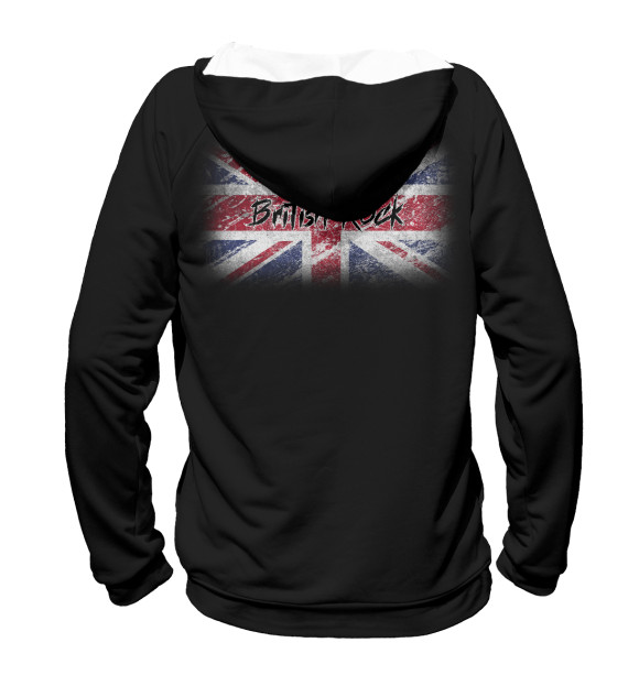 Женское худи с изображением British rock music цвета Белый