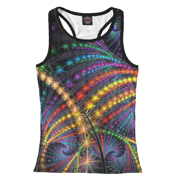 Женская майка-борцовка с изображением Psystetic цвета Белый