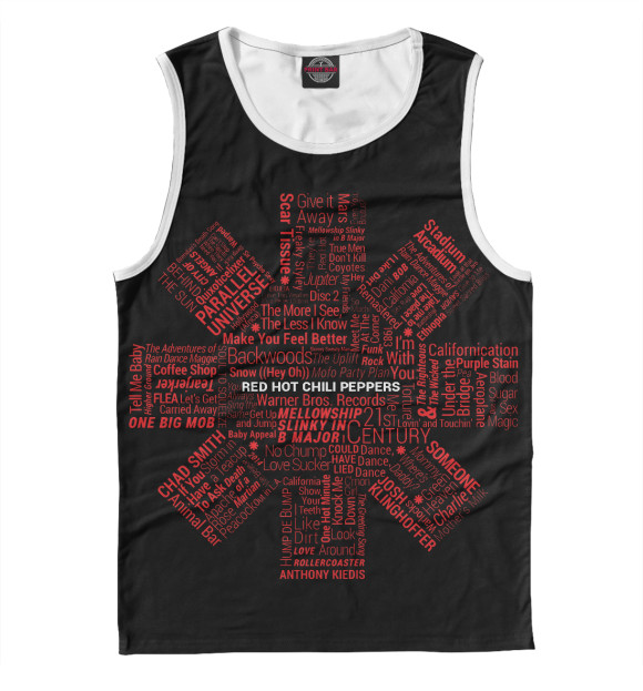 Майка для мальчика с притом Red Hot Chili Peppers Logo цвета Белый Майка для мальчика с изображением Red Hot Chili Peppers Logo цвета Белый