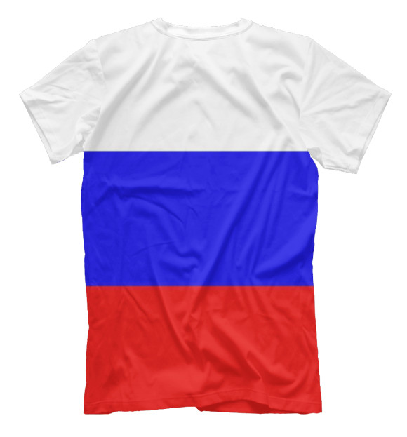 Мужская футболка с изображением Герб Российской Федерации цвета Белый