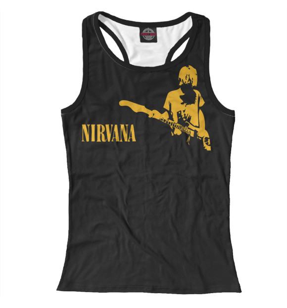 Женская майка-борцовка с изображением Нирвана цвета Белый