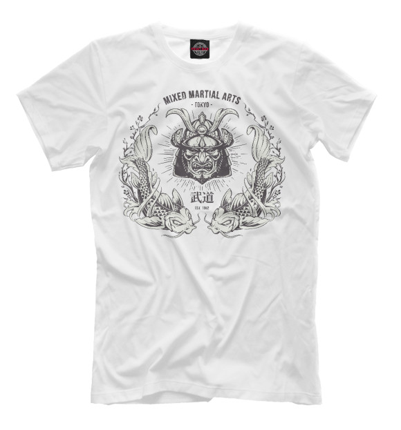 Мужская футболка с изображением Смешанные боевые искусства цвета Молочно-белый