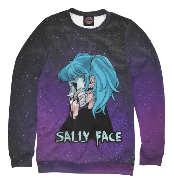 Свитшот для девочек с изображением Sally Face цвета Белый