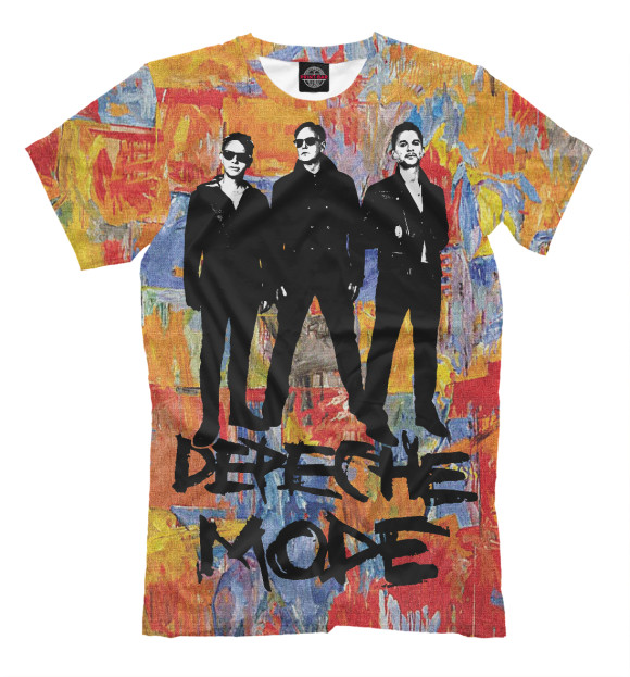 Футболка для мальчиков с изображением Depeche Mode цвета Молочно-белый