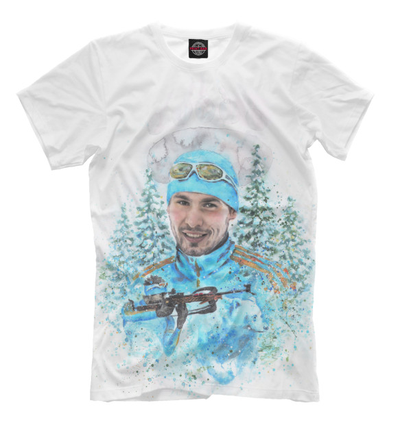 Мужская футболка с изображением Антон Шипулин цвета Молочно-белый