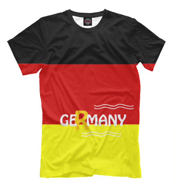 Мужская футболка с изображением Германия цвета Молочно-белый