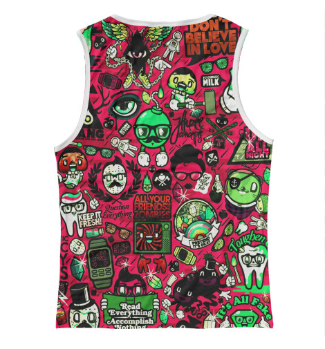 

Майки Print Bar, Белый, Sticker Bombing