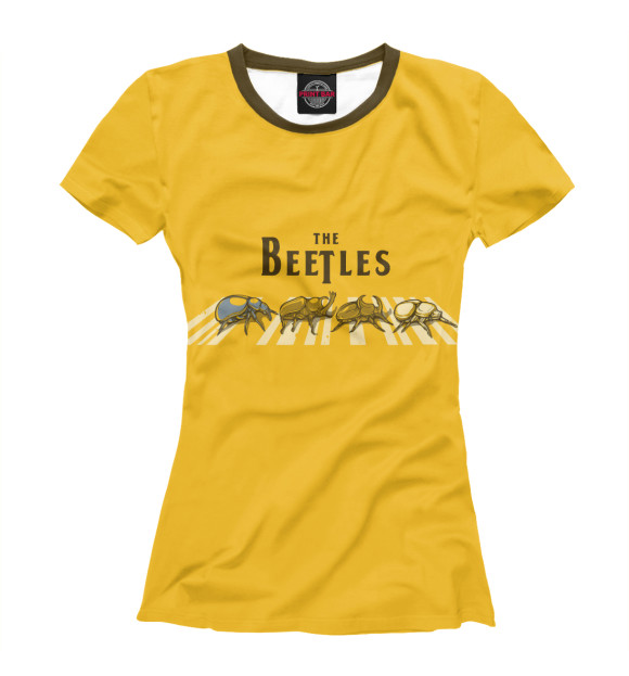 Футболка для девочек с изображением The bEEtles цвета Белый