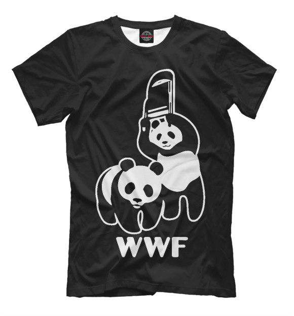 Футболка для мальчиков с изображением WWF Panda цвета Черный