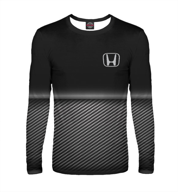 Мужской лонгслив с изображением HONDA цвета Белый
