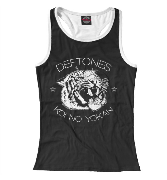 Женская майка-борцовка с изображением Deftones цвета Белый