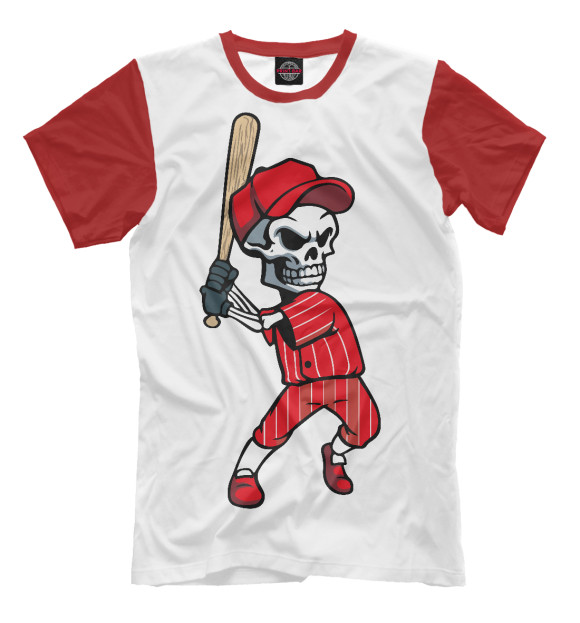 Мужская футболка с изображением Baseball цвета Молочно-белый