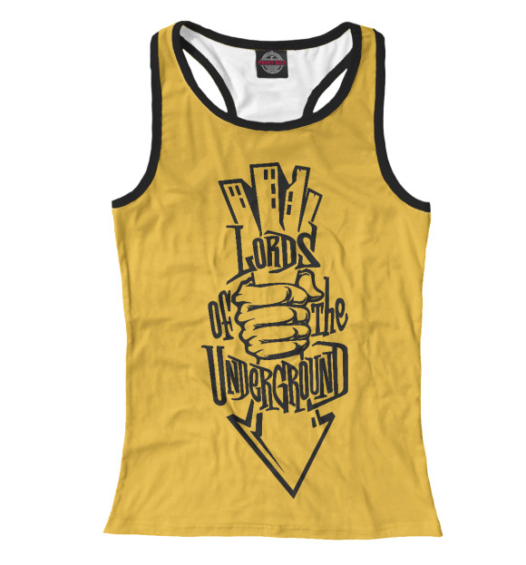 Женская майка-борцовка с изображением Lords of the Underground цвета Белый