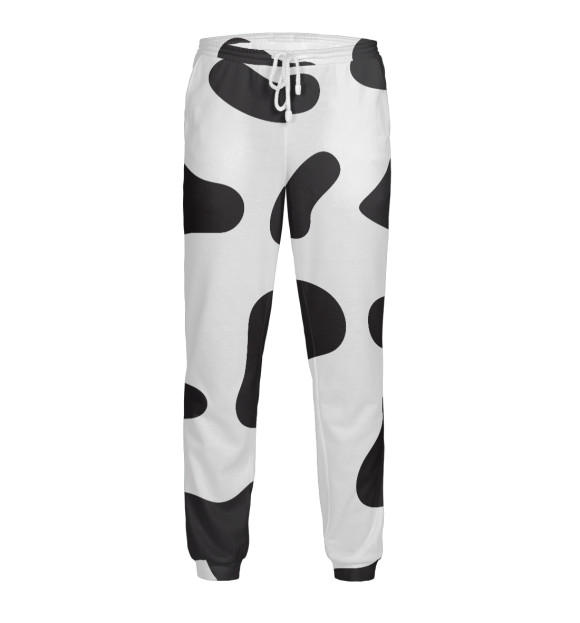 Мужские спортивные штаны с изображением Камуфляж коровы цвета Белый